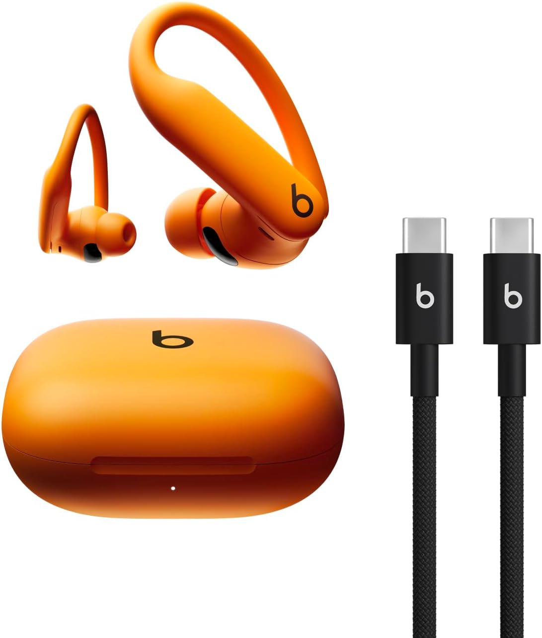 Beats Powerbeats Pro 2 - Wireless Noise Cancelling Workout Earbuds with Secure- Fit Earhooks, Up to 45-Hour Battery with Charging Case, Sweat & Water Resistant, Heart Rate Monitoring - Electric Orange