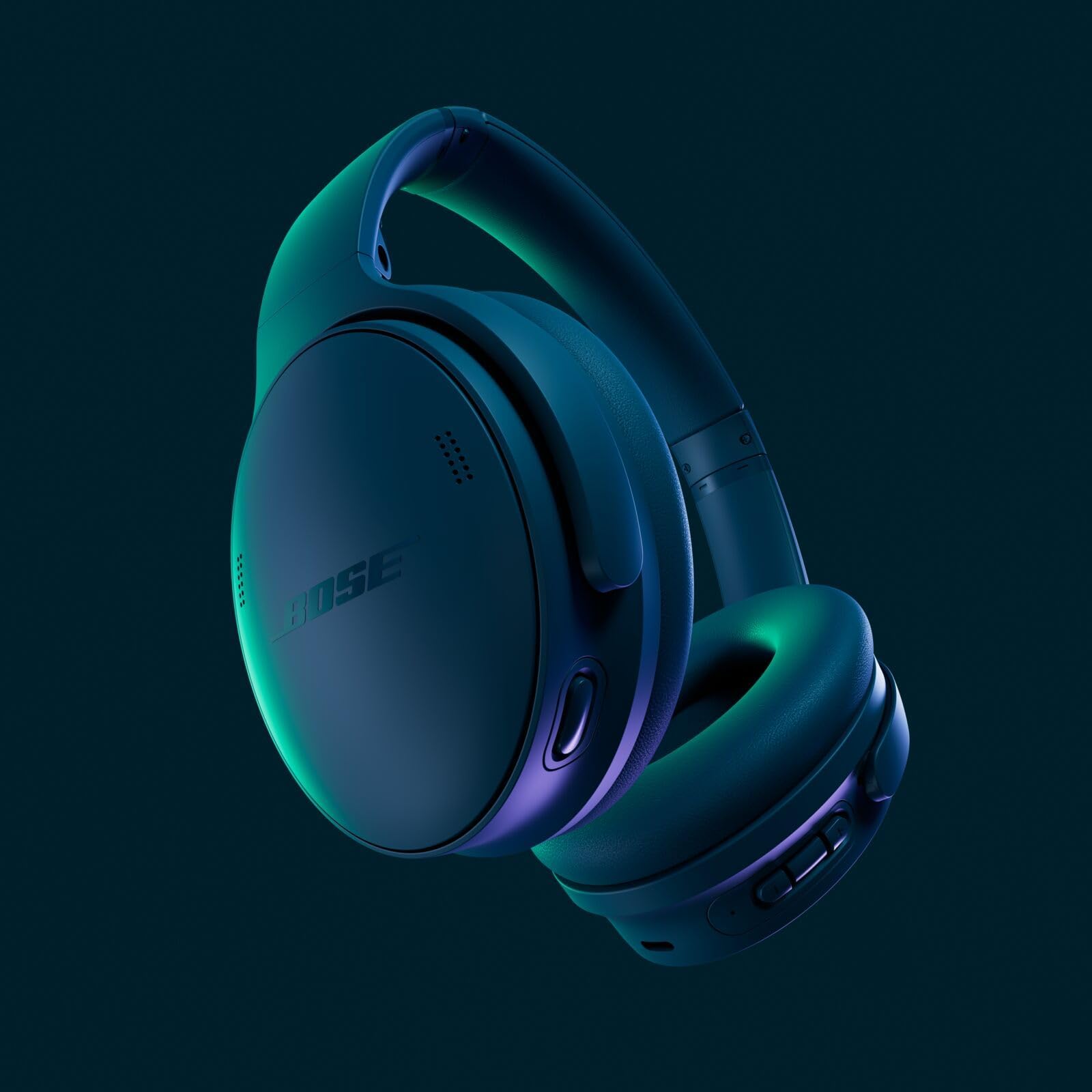 Bose QuietComfort Headphones - Wireless Bluetooth Headphones, Active Over Ear Noise Cancelling and Mic, USB-C Charging, Deep Bass, Up to 24 Hours of Playtime, Black